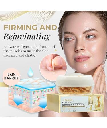 Fullerene Anti-Wrinkle Capsules Fullerene Placenta Essence Capsule Fullerene Placenta Anti-Aging Face Serum Fullerene Sheep Placenta Collagen Serum Skin (30 capsules) - Buy Online on GoSupps.com