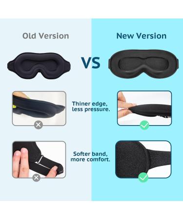 BeeVines 2 Pack Sleep Mask - 100% Blackout 3D Eye Masks for Men & Women | Zero Pressure for Side Sleepers | Includes Travel Pouch (Black & Pink - Buy Online on GoSupps.com