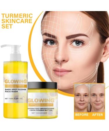 Turmeric Glow Combo Skincare Set - Face Wash Scrub & Moisturizer for Radiant Skin | Perfect for Men & Women - Buy Online on GoSupps.com