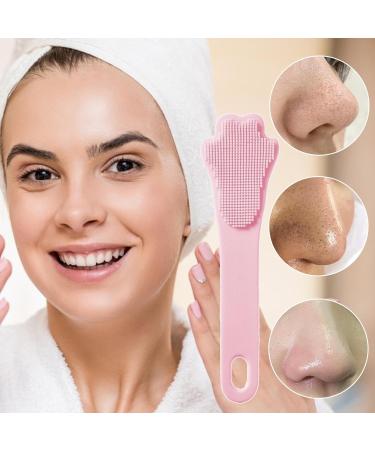 Manual Facial Cleansing Brush Soft Silicone Face Skin Scrubber Manual Brush Applicator Brush Face maskes Brush for Forehead Cheeks Nose Lips Face 10.8x3 Cm Pink - Buy Online on GoSupps.com