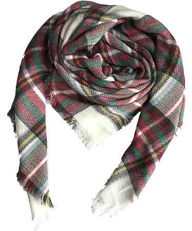 Women's Knitted Scarf - Wool Wrap Poncho for Cold Weather | Floral Design - One Size Khaki - Buy Online on GoSupps.com