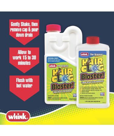 Whink 6217 Hair Clog Blaster 32oz - Powerful Drain Cleaner for Stubborn Clogs - Buy Online on GoSupps.com