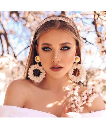 Wincredulous 2 Pieces Crystal Side Glitter Rhinestone Headbands Non-slip Crystal Rhinestone Headbands for Women Girl Shiny Imitation Diamond Crystal Hoop Headband for Wedding Birthday Daily Decor - Buy Online on GoSupps.com