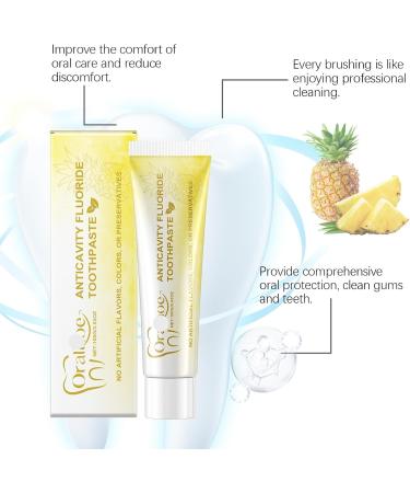 KLYso Pineapple Flavor Toothpaste - Gentle & Refreshing Fruit Scent for Daily Oral Care Teeth Whitening & Cleaning(1PCS) - Buy Online on GoSupps.com