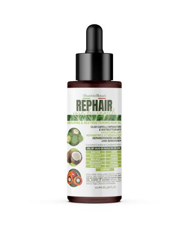 I Rimedi Dei Monaci Rephair Hair Oil 100ml - With Rosemary Batana Soybean and Lavender Oils - Stimulates Growth and Deeply Hydrates Reduces Hair Loss Nourishes and Strengthens. 100% Made in Italy