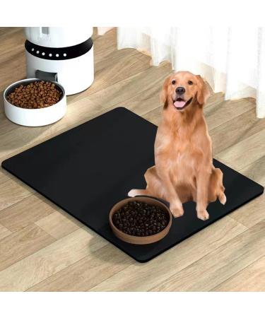 YQBFTC bowl pad dog high -quality slide -resistant dog bowl surface 60x40cm super absorbent quick -drying lining mats for pet bowl pad cats feed mat for cats (black) A: Set 1