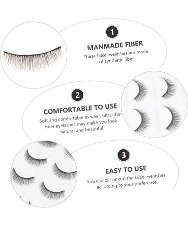 Beavorty 10 Pairs short false eyelashes False Eye Lashes false lashes Handmade Eyelashes 3d artificial eyelashes reusable eyelashes makeup brishes women 6d extend make up artificial fiber - Buy Online on GoSupps.com