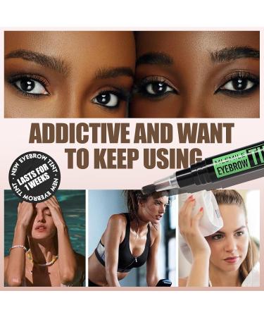 Kit de teinture temporaire pour sourcils gel brun pour sourcils gel pour sourcils couleur naturelle waterproof longue tenue dure jusqu' 7 jours Dark Brown - Buy Online on GoSupps.com