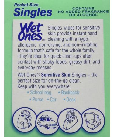 Wet Ones Sensitive Skin Extra Gentle Wipes Singles - 24 Count - Buy Online on GoSupps.com