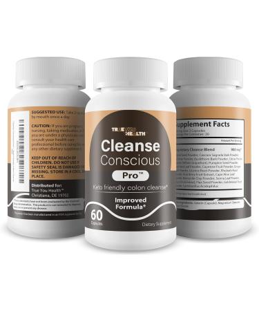 Cleanse Conscious Pro - Improved Formula - Our Best Keto Friendly Colon Cleanse Capsules - Keto Colon Detox Pills for Women & Men - Be Gut Health Cleanse Konscious Keto Activate Colon Cleanse Pills - Buy Online on GoSupps.com