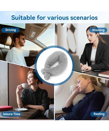 Buy Battery-Operated Vibrating Neck Massager Cushion | 2 Vibration Modes for Ultimate Relaxation - Gray - Buy Online on GoSupps.com