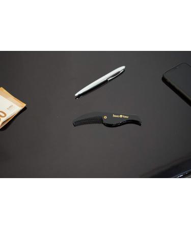 Barbers Vintage Tortoise Shell Folding Comb - Handmade Pocket Comb for Men - Beard & Moustache Grooming - Small - Buy Online on GoSupps.com