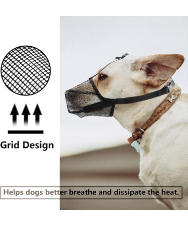 Breathable Dog Muzzle - Rounded Mesh for All Sizes | Prevents Biting & Chewing (Red) - Buy Online on GoSupps.com