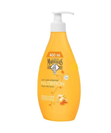 Le Petit Marseillais Moisturizing Care Milk 400ml - Body Milk with Shea Butter Sweet Almond & Argan Oil for Very Dry Skin - 24 Hours of Comfort - Buy Online on GoSupps.com