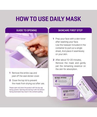 SOME BY MI Retinol Intense Daily Mask - 30 Sheets | Vegan Korean Face Mask for Glass Skin Elasticity & Anti-Aging - Buy Online on GoSupps.com