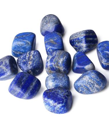 XIANNVXI Lapis Lazuli Crystal Stones Natural Irregular Polished Tumbled Stones Bulk Crystals Gemstones Vase Filler Decorative Stones Reiki Palm Energy Stones 100 Gram F - Lapis Lazuli