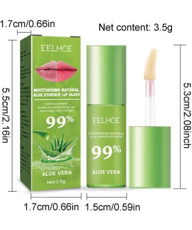 Color Lip Gloss - Nourishing Lip Moisturizer with Aloe - Lip Lifting Lip Gloss Powerful Lip Plumping Oil Prevents Dubbulon Lips - Buy Online on GoSupps.com