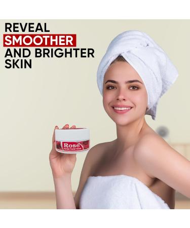 Rose Herbal Facial Scrub - All Natural Exfoliating Rose Scrub for Men & Women | 5.30 oz | Nourishing & Cleansing Body Wash - Buy Online on GoSupps.com