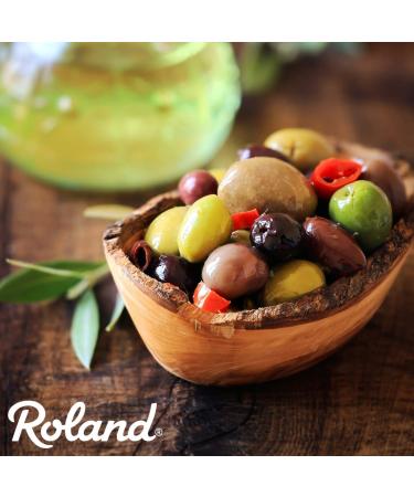 Roland Foods Greek Country Olive Mix - Whole Pitted Olives Marinated with Garlic and Pepperoncini Peppers - 5 lb (71760) - Buy Online on GoSupps.com