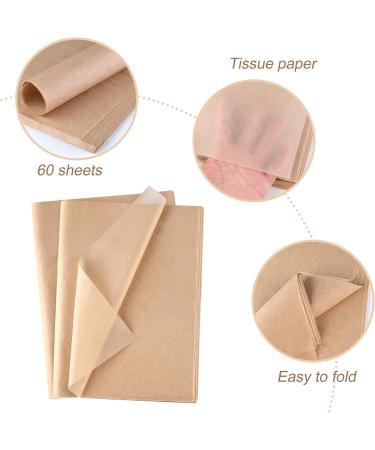 CHRORINE 60 Sheets Kraft Tissue Paper - Brown Wrapping Paper for DIY Crafts & Decor - Buy Online on GoSupps.com