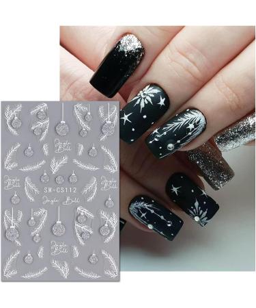 JMEOWIO 9 Sheets Christmas Nail Art Stickers Decals Self-Adhesive Red Snowflake Xmas Winter Holiday Nail Supplies Nail Art Design Decoration Accessories - Buy Online on GoSupps.com