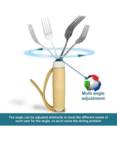 Feeding Assist Tableware Disabled Auxiliary Fork Training Aids for Elderly Patients Utensil Angled Spoon and Fork Self Eating - Buy Online on GoSupps.com