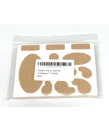 Moleskin Adhesive Flannel Foot Blister Pads Variety Pack - 10 Sheets, 110 Pads - Buy Online on GoSupps.com