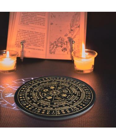 Pendulum Board & Desiral Rod Necklace | Metaphysical Wood Dowsing Rod | Witch Gift & Carved Round Star Board - Buy Online on GoSupps.com