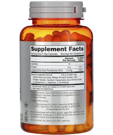 Now Foods Amino Complete - Essential Amino Acids Supplement 120 Caps | International Shipping Available - Buy Online on GoSupps.com