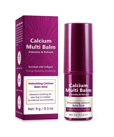 Calcium Multi Balm Stick Plant-Based Collagen & Peptide Complex Stick All-in-One Moisturizing Balm for Face Eyes Neck Visibly Reduces Wrinkles Boosts Hydration 0.3 Oz 0.3 Fl Oz (Pack of 1)
