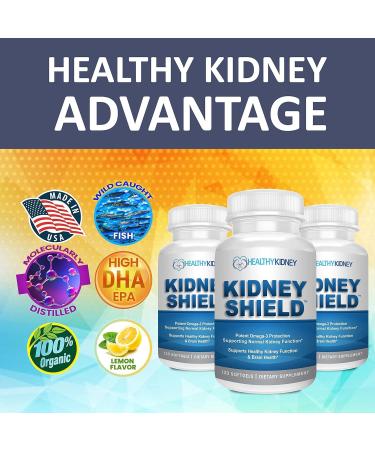 Kidney Shield 2-Pack Kidney Support Supplement Fish Oil Omega-3 Fatty Acid Renal Pills 240 Count - Buy Online on GoSupps.com