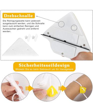 Double Sided Magnet Window Cleaners Window Glass Wiper With Long Safety Rope Ultra-Strong Both Side Glass Surface Cleaning Brush Wiper Windows Cleaner & Washer for 3-8 Mm Glazed Windows (Yellow) - Buy Online on GoSupps.com