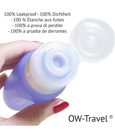 Silicone Travel Bottles Set - TSA-Compliant BPA-Free 7-Piece Spout-Proof Travel Accessories for Body Care | OW Travel - Buy Online on GoSupps.com