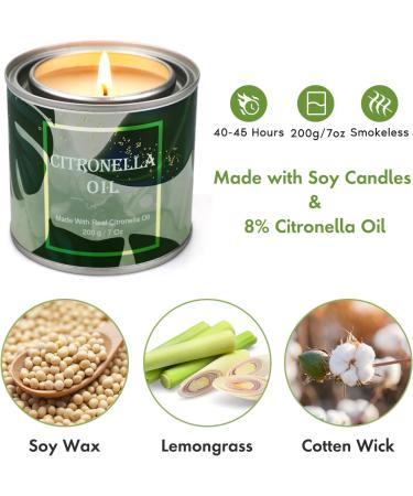 4 Pack 28oz Citronella Candles for Indoor and Outdoor Use - Fresh Citronella Scent for Home, Bedroom, Kitchen, Garden, Patio, and Balcony - Buy Online on GoSupps.com