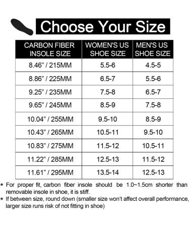 Carbon Fiber Insole for Foot Fracture Pain Relief - 9.65/245MM (Size 8.5-9) - BOBOWALK - Buy Online on GoSupps.com