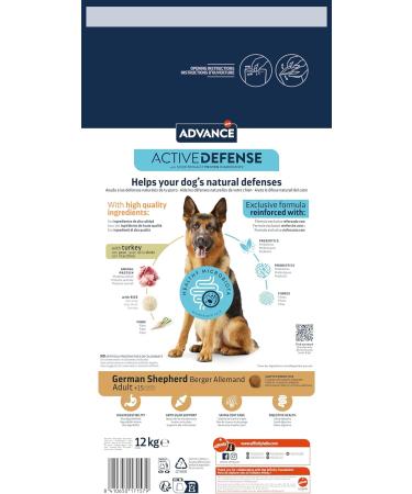 Advance German Shepherd - Adult Dog Food with Turkey - 12kg - Buy Online on GoSupps.com