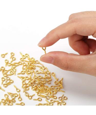 Coolrunner 300cs Small Screw Eye Pins 10mm x 4.5mm - Silver & Gold Eye Screw Clasps for DIY Arts - Threaded Eyelets Hooks - Buy Online on GoSupps.com