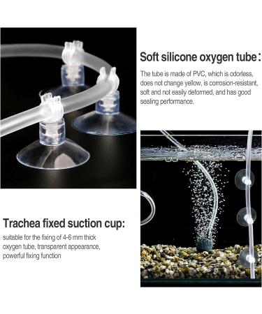 HC Aquarium Suction Cups & Air Hose Holder - 20pcs Set for 4mm Airline Hoses | Ideal for Gas Delivery - Buy Online on GoSupps.com