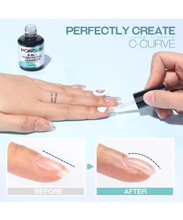 Morovan Builder Gel for Nails - 8-in-1 Clear Adhesive Hard Gel for Nail Extensions & Strengthening | Perfect for Rhinestones - Buy Online on GoSupps.com