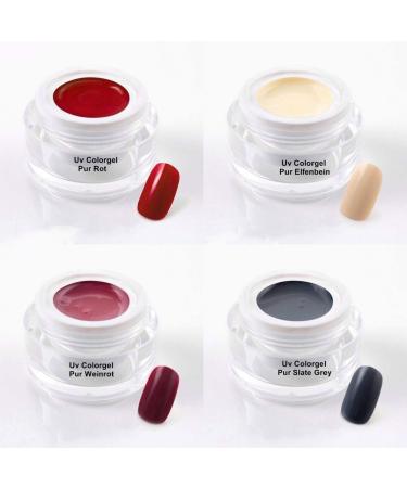 Cheap savings set - 4x 5 ml exclusive UV color gel set - in a timeless autumn look - 107-A-Set-003