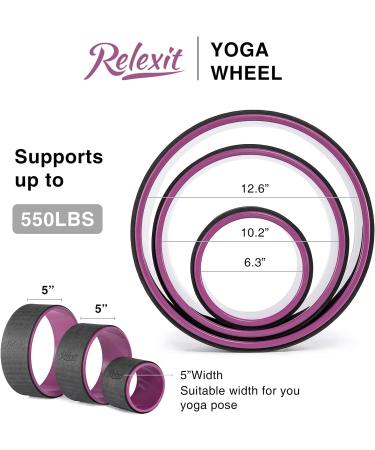 Relexit Yoga Wheel Set 3-Pack - Back Pain Therapy Kit for Backbends & Stretches - Buy Online on GoSupps.com
