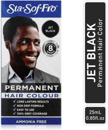 Sta Sof Fro Permanent Black Hair Dye for Men - Cream Formula Jet Black Hair Color - Buy Online on GoSupps.com