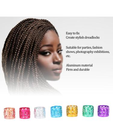 Aluminum Hair Braid Ring Portable Dreadlocks Ring Exquisite Stylish for Men Women for Family Gathering for Dance Party - Buy Online on GoSupps.com