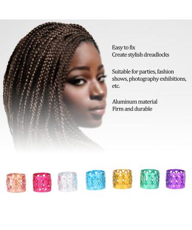 100PC Dreadlocks Pearls - Colorful Aluminum Hair Braid Decorations & Jewelry Accessories for Stylish Hairstyles - Buy Online on GoSupps.com