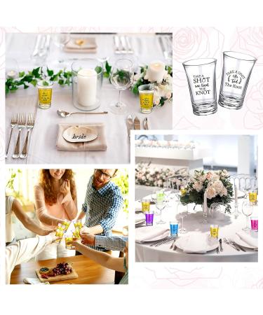 Zubebe 72 Pieces 'We Tied the Knot' Acrylic Shot Glasses for Wedding Guests - Bridal Party Favors (9 Styles) - Buy Online on GoSupps.com