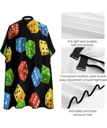 Shop Varicoloured Dice Barber Cape | Professional Hair Cutting Apron for Men & Women - Perfect for Salons & Home Use - Buy Online on GoSupps.com