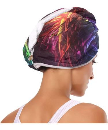 Rainbow Dragon Hair Towel 2 Pack | Ultra Absorbent Quick Dry Hair Turbans for Women & Girls | Perfect for Fast Hair Drying - Buy Online on GoSupps.com