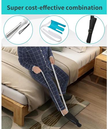 Fanwer Sock Aid Kit - Adjustable Sock Aide & Shoe Horn for Seniors | Easy On & Off Sock Helper - Ideal for Elderly, Pregnant Women, and Hip Surgery Recovery - Buy Online on GoSupps.com