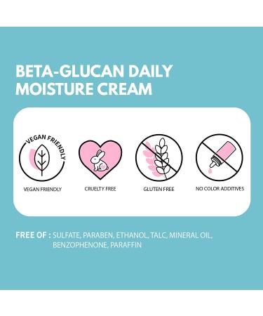 IUNIK Beta Glucan Daily Moisture Cream Lotion 2.02 Fl Oz - Skin Relief & Intense Moisture Care | Vegan & Steroid-Free Formula with Centella Asiatica & Vitamins - Buy Online on GoSupps.com