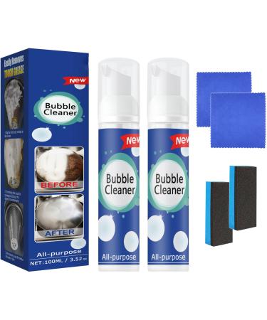 MQSHUHENMY Foaming Heavy Oil Stain Cleaner Powerful Stain Removing Foam Cleaner Foam Cleaner All Purpose Heavy Duty All Purpose Bubble Cleaner Powerful Decontamination Spray (100ml 2Pcs) 100ml 2Pcs